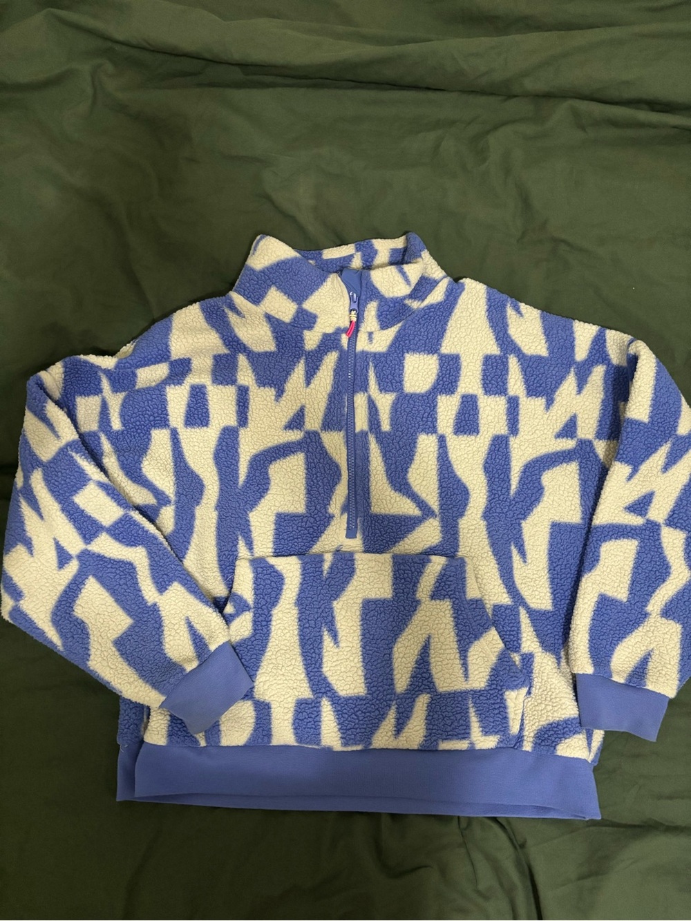 Blue and white Fleece
